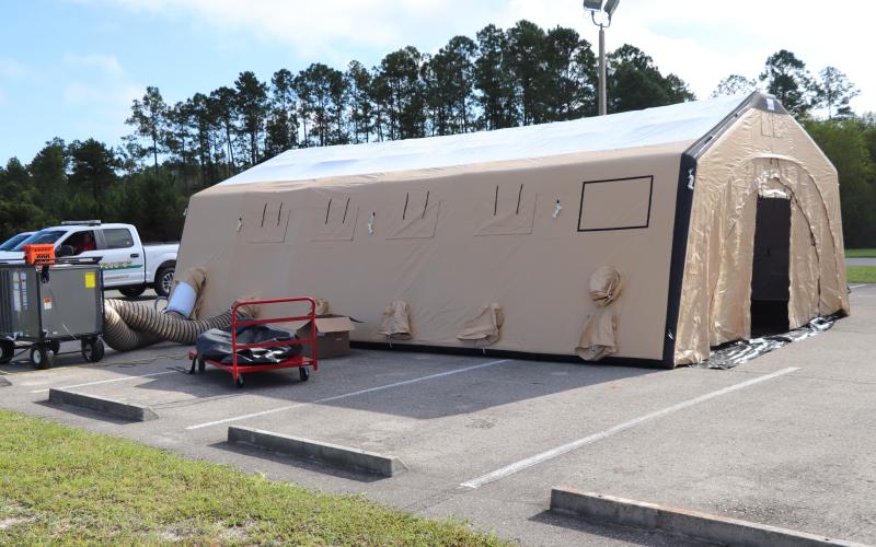 The Florida Sheriffs Association provided a mobile emergency shelter to the Columbia County Sheriff’s Office on Wednesday to aid in response and deployments for natural disasters. (COURTESY COLUMBIA COUNTY SHERIFF’S OFFICE)