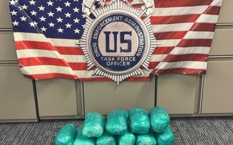 Approximately 10 pounds of crystal methamphetamine and two ounces of fentanyl were seized last week by the Multi-Jurisdictional Drug Task Force. The drugs were bound for Columbia County, according to a months-long investigation. (COURTESY COLUMBIA COUNTY SHERIFF’S OFFICE)