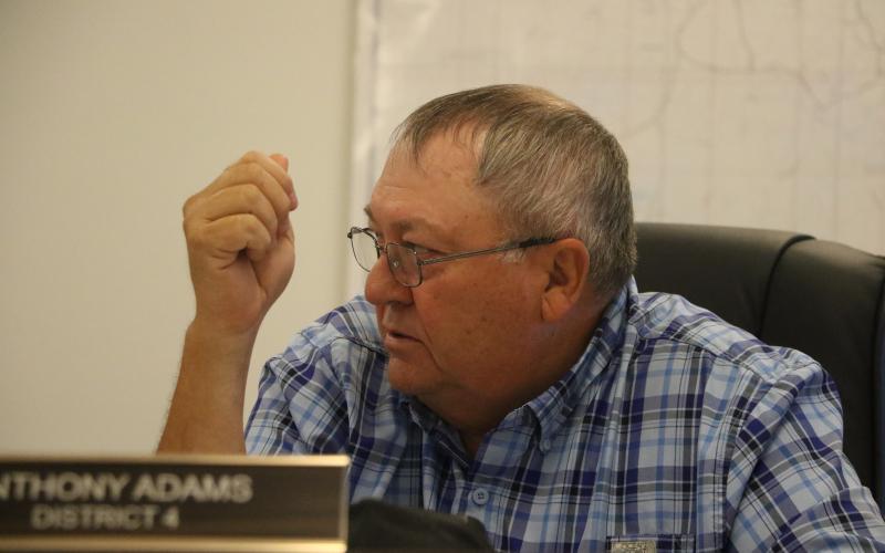 Lafayette County Commissioner Anthony Adams said the county is going to have to work hard to overcome the loss of American Rescue Plan Act fundings moving forward to not dip into its reserves. (MORGAN MCMULLEN/Lake City Reporter)