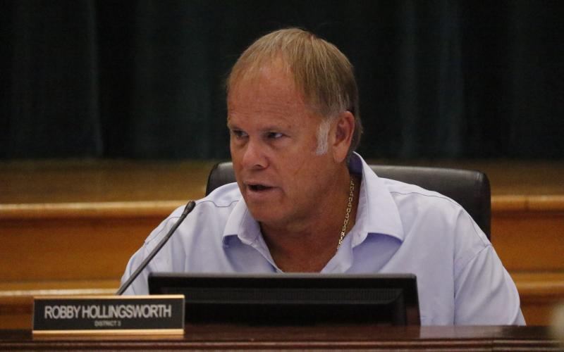 Commissioner Robby Hollingsworth said he wants the county to pay attention to RV parks and campgrounds ‘because it can get out of hand.’ The County Commission agreed to put a moratorium in place on new permits so it can revise the LDRs. (JAMIE WACHTER/Lake City Reporter)