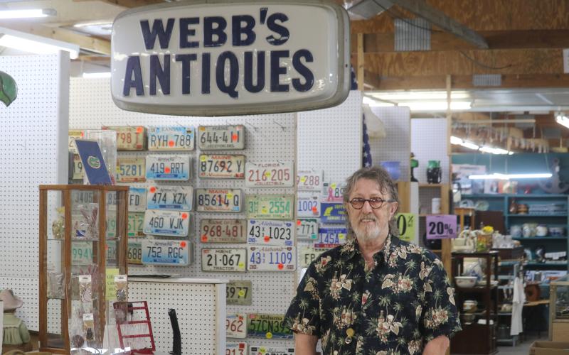 Verlon Webb, owner of Webb’s Antique Mall, said Wednesday the historic business in Ellisville will be closing on April 1 to make way for the new Busy Bee store. (TONY BRITT/Lake City Reporter)