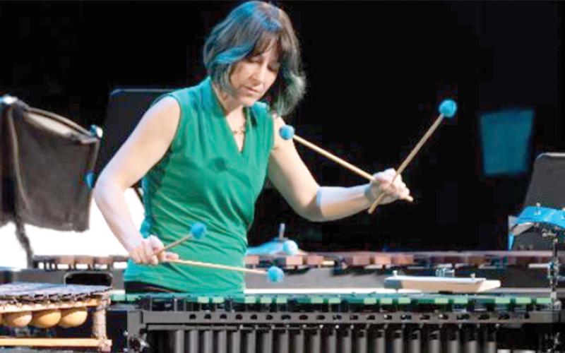 Andrea Venet, a marimbist, will perform Saturday with percussion students from the University of North Florida at the first Friends of Music concert of the 2024-25 season. (COURTESY)