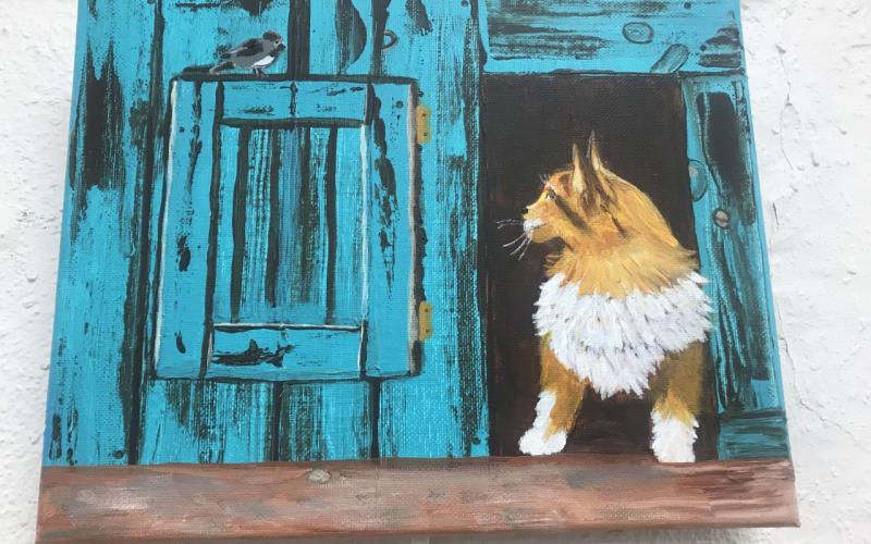 The Gateway Art Gallery is accepting entries — like this painting by Barbara Hunter — Thursday for its second Precious Pet Portrait contest. (COURTESY GATEWAY ART GALLERY)