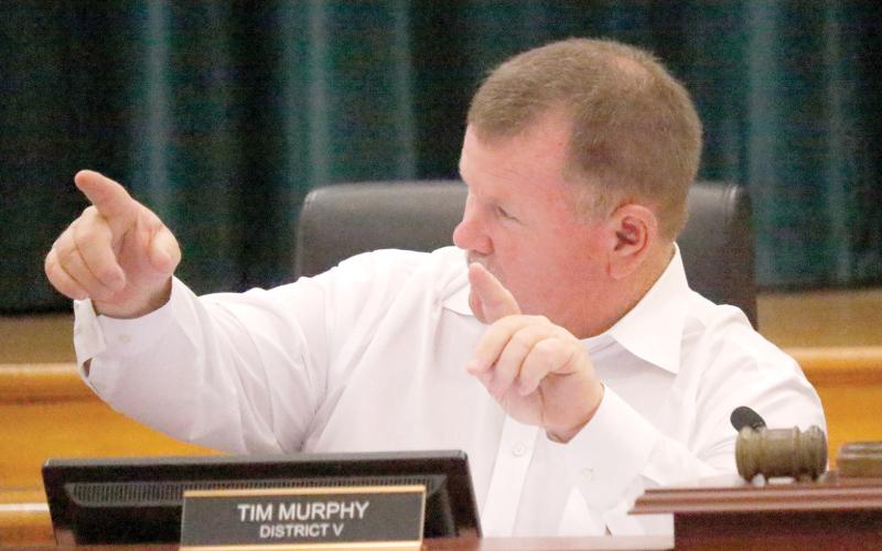 Commissioner Tim Murphy made the motion two weeks ago to reduce the increase to the county’s fire protection assessment. (FILE)
