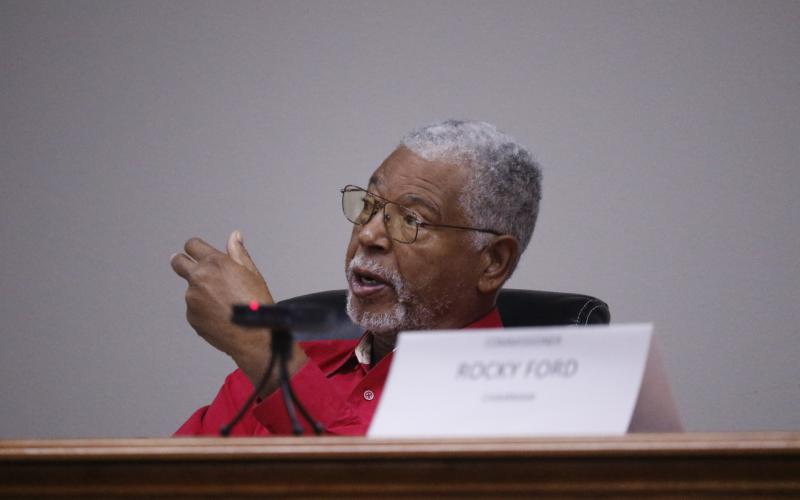 NFWUA board member Ron Williams speaks during the North Florida Water Utilities Authority’s Wednesday meeting. (JAMIE WACHTER/Lake City Reporter)