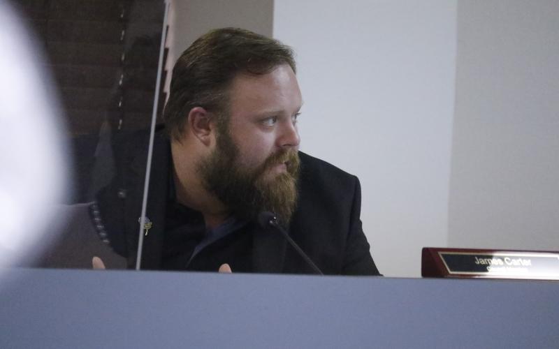 Lake City Councilman James Carter said Monday night that he didn’t think it was the right time to raise taxes on city property owners. (JAMIE WACHTER/Lake City Reporter)