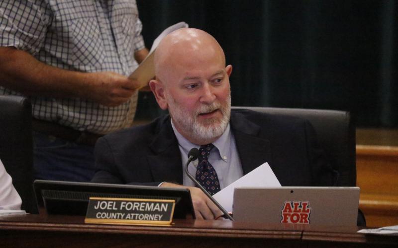 County Attorney Joel Foreman recommended the County Commission suspend the plans to bring back impact fees for transportation infrastructure on Oct. 1 due to legal issues with using the county’s old fee schedule. (JAMIE WACHTER/Lake City Reporter)