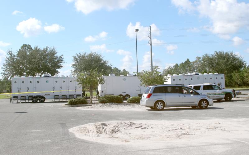 Comfort stations, which include showers, restrooms and laundry, will soon be left just in Fort White as power restoration nears completion in Columbia County following Hurricane Helene. (TONY BRITT/Lake City Reporter)