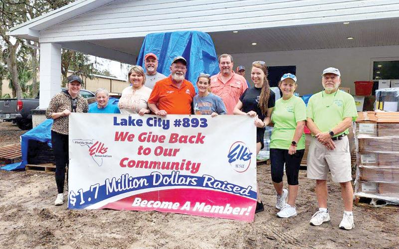 The Lake City Elks Lodge #893 collected and distributed approximately $5,500 worth of supplies to Hurricane Helene victims in Steinhatchee, Horeshoe Beach, Suwannee and Cedar Key. (COURTESY)