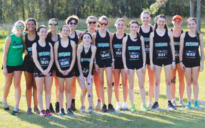 The Suwannee girls cross country team won the Suwannee Invitational on Tuesday. (COURTESY)