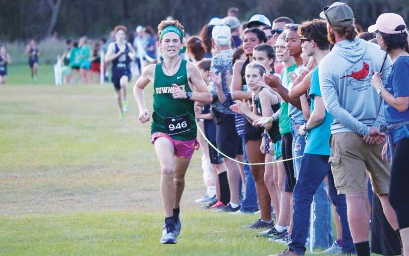 Suwannee runner Logan Haley won the boys race at the Suwannee Invitational on Tuesday with a time of 17:03.80. (COURTESY)