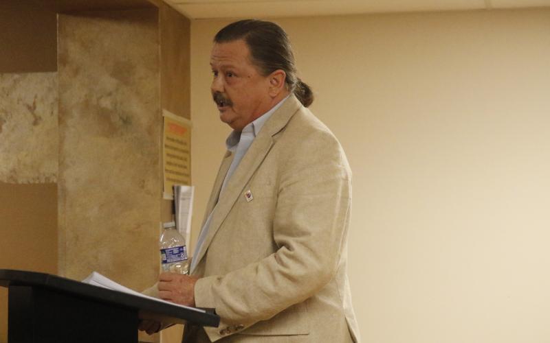 Shawn Holmgren notified the Lake Shore Hospital Authority Monday of his intent to sue if its main hospital building was given to Meridian Behavioral Healthcare. (JAMIE WACHTER/Lake City Reporter)