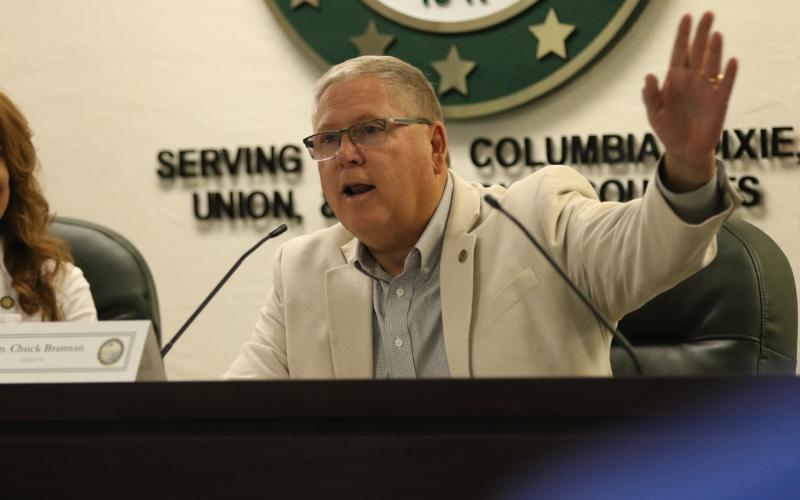 Rep. Chuck Brannan, who speaks during last year’s legislative delegation meeting in Columbia County, will chair the judiciary committee the next two years in the Florida House. (FILE)