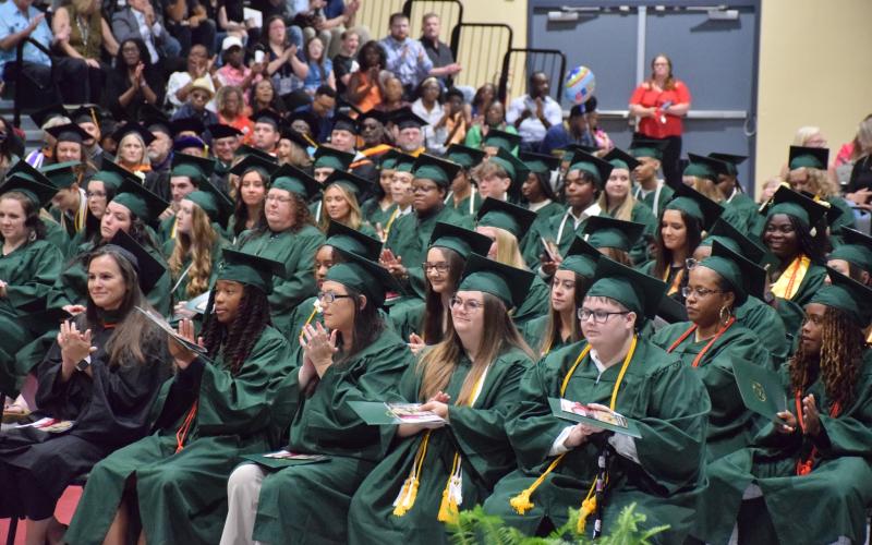Graduates applaud during a previous Florida Gateway College commencement ceremony. The college’s fall commencement is set for Dec. 12 with around 150 graduates expected to particpate, making it one of the largest in school history. (COURTESY FLORIDA GATEWAY COLLEGE)