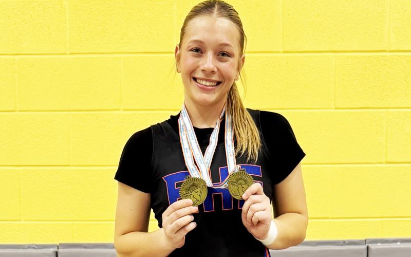 Branford weightlifter Morgan Brennan was voted the LCR Athlete of the Week for Jan. 20-25. (COURTESY)