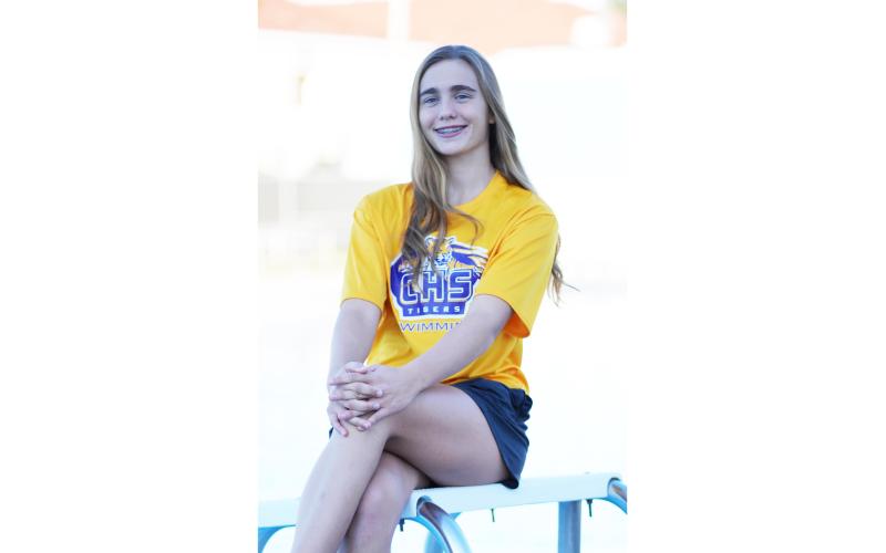 Columbia’s Casey Fair is the LCR’s Girls Swimmer of the Year. (JODY SHEEHAN/Special to the Reporter)
