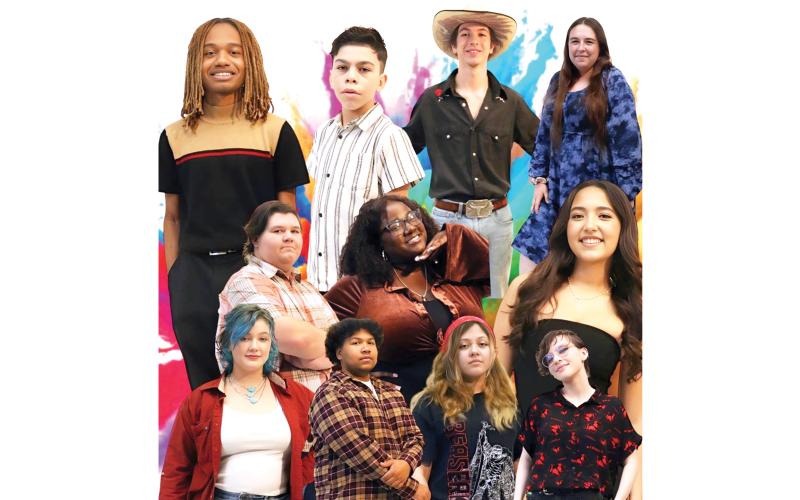 The 14th annual Southside Idol competition is set for Saturday at Florida Gateway College’s Levy Performing Arts Center. Those competing are: front row (from left), Hailey Cross, Jayden Burch, Ally Matheney, Alex Hughes; middle row, Dallas Norman, Williemae Walker, Selena Nejal; back row, Isaiah Craig, Benny Burns, Shane Patrick and Lizzie Gould. (COURTESY)