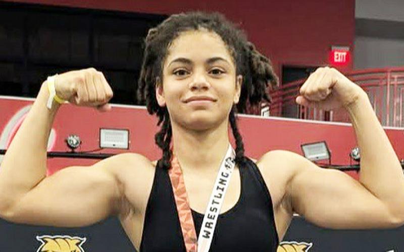 Columbia wrestler Bella Guerrier-Lajoir was voted the LCR Athlete of the Week for Jan. 27-Feb. 1. (COURTESY)