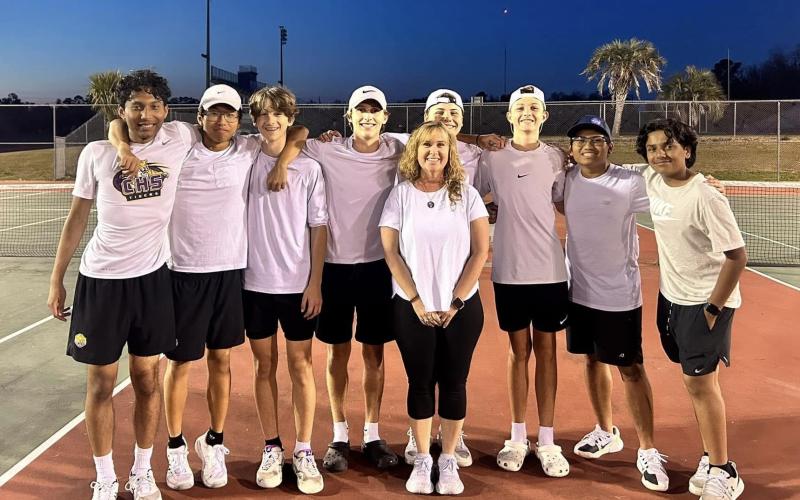 Columbia’s boys tennis team. (COURTESY)