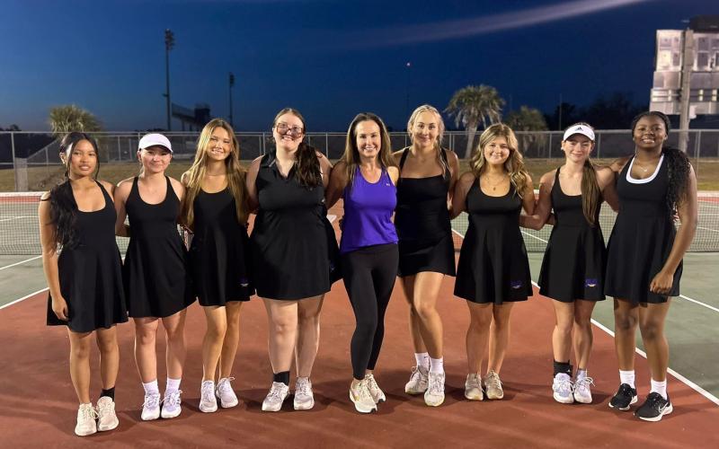 Columbia’s girls tennis team. (COURTESY)