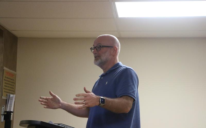 Columbia County Attorney Joel Foreman asked the Lake Shore Hospital Authority to also consider providing vacant lots to the county in the future for a ‘great public purpose campus.’ (MORGAN MCMULLEN/Lake City Reporter)