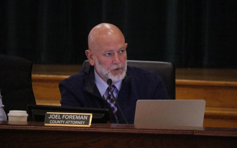Columbia County Attorney Joel Foreman said the county would be responsible for transaction costs in accepting property from the Lake Shore Hospital Authority. (JAMIE WACHTER/Lake City Reporter)