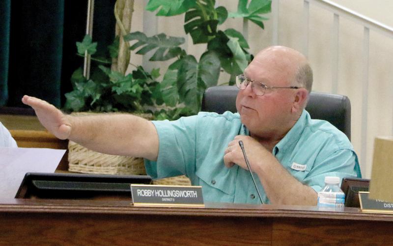 Columbia County Commissioner Rocky Ford voted against the Land Development Regulations change on RV parks, saying it was picking ‘winners and losers,’ favoring those already in place. (MORGAN MCMULLEN/Lake City Reporter)