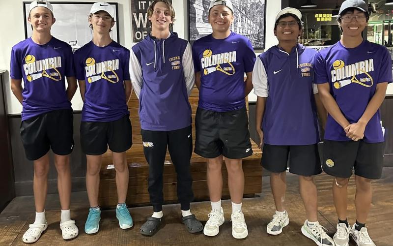 Columbia’s boys tennis team. (COURTESY)