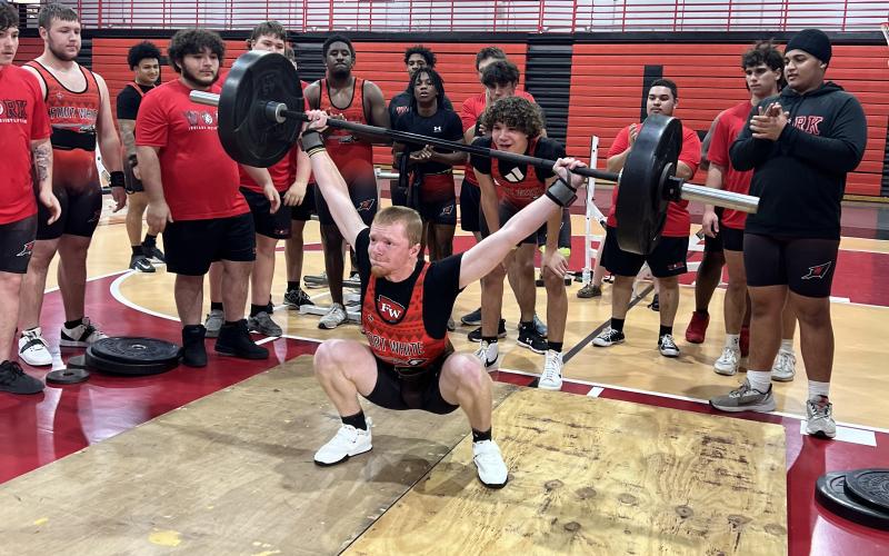 Fort White’s Wyatt Holton swept the traditional and Olympic events at Tuesday’s tri-meet against Buchholz and Oak Hall. (COURTESY)