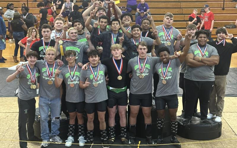 Suwannee’s boys weightlifting team swept District 3-2A titles Tuesday. (COURTESY)