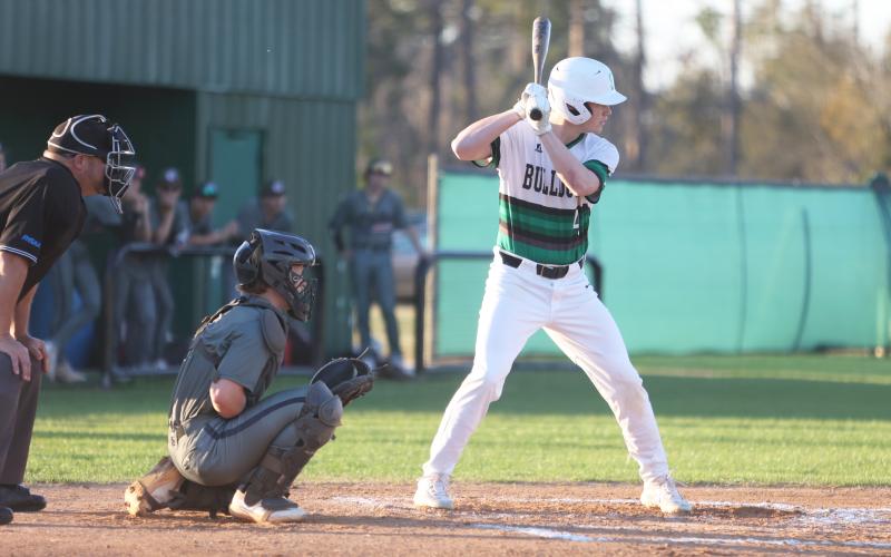 Suwannee's Kyler Watson takes an at-bat against Chiles on Tuesday. (PAUL BUCHANAN/Lake City Reporter)