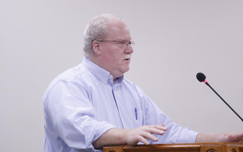 Shannon Roberts with the Suwannee County administration talked about the importance of being ready to capitalize on $921 million in federal resiliency funding for storm-impacted communities that is being sent to Florida Commerce. (JAMIE WACHTER/Lake City Reporter)