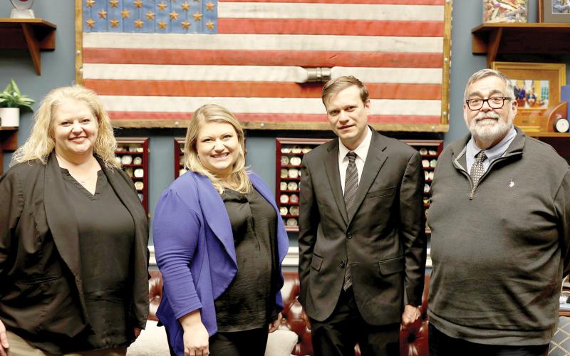 Congresswoman Kat Cammack (second from left) met with Columbia County Economic Development Director Jennifer Daniels (from left), Legislative &amp; Intergovernmental Affairs Coordinator Staz Guntek and County Manager David Kraus this week in Washington D.C. to discuss economic development projects. (COURTESY)