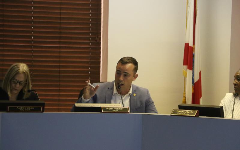 Lake City Mayor Noah Walker said he’d like to see the city take other avenues like annexation to raise revenue instead of increasing the millage rate. (MORGAN MCMULLEN/Lake City Reporter)