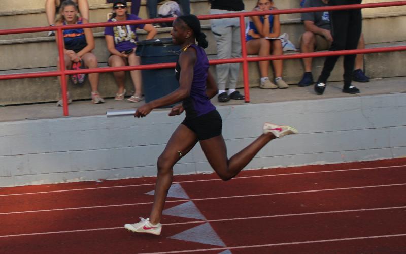 Columbia's J'Liyn Smith won the 400m at the District 3-3A meet on Tuesday. (COURTESY)