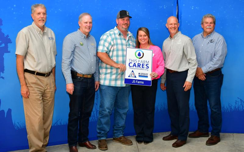 Columbia County’s J5 Farms (Bryan Jones) received a County Alliance for Responsible Environmental Stewardship (CARES) Award from the Florida Farm Bureau. (ROB WOLFE/Lake City Reporter)