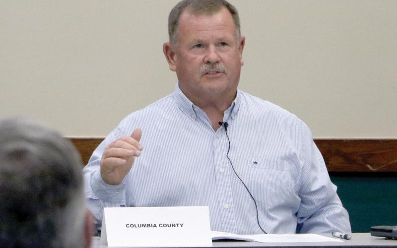 Columbia County Commission Chairman Tim Murphy said the joint stakeholder meeting was important to get everybody on the same page as far as plans on utility and infrastructure projects. (MORGAN MCMULLEN/Lake City Reporter)