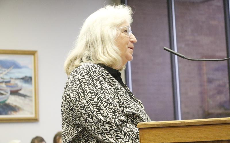 Joanne Luther, the City of Live Oak’s finance director, said there is no way to just repair the roof on the Crapps Mansion at Heritage Park and Gardens. Rather, the roof needs to be replaced. (JAMIE WACHTER/Lake City Reporter)