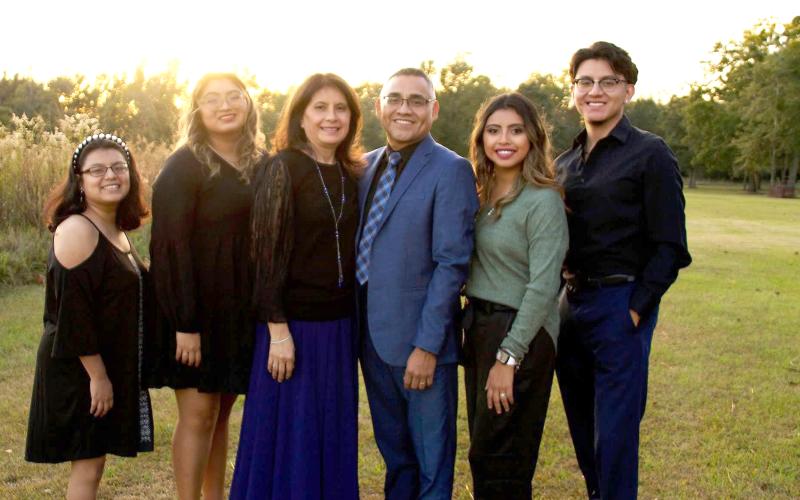 Maria Isidro (third from right), pictured with her husband Josafat and their four children, was detained last week by immigration officials during a meeting in Tallahassee. Her family said she was dropped off at the Mexican border Wednesday night. (COURTESY)