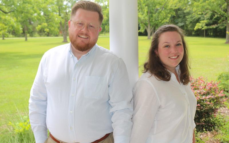 Trace Wilkinson and Alexa Hatcher-Wilkinson began dating in the eighth grade at Fort White Middle School. The 2015 Fort White High graduates are now married and have advanced degrees. (TONY BRITT/Lake City Reporter)
