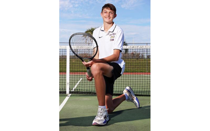 Columbia’s Colten Mitchell is the LCR’s Boys Tennis Player. (MANDI SLOAN/Lake City Reporter)