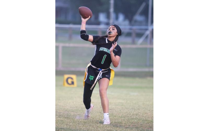 Suwannee quarterback Jessica Tran is the LCR’s Flag Football Player of the Year. (PAUL BUCHANAN/Lake City Reporter)