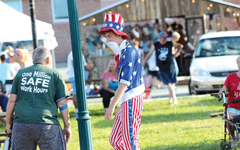 Uncle Sam makes an appearance at a previous year’s Freedom Festival. (FILE)