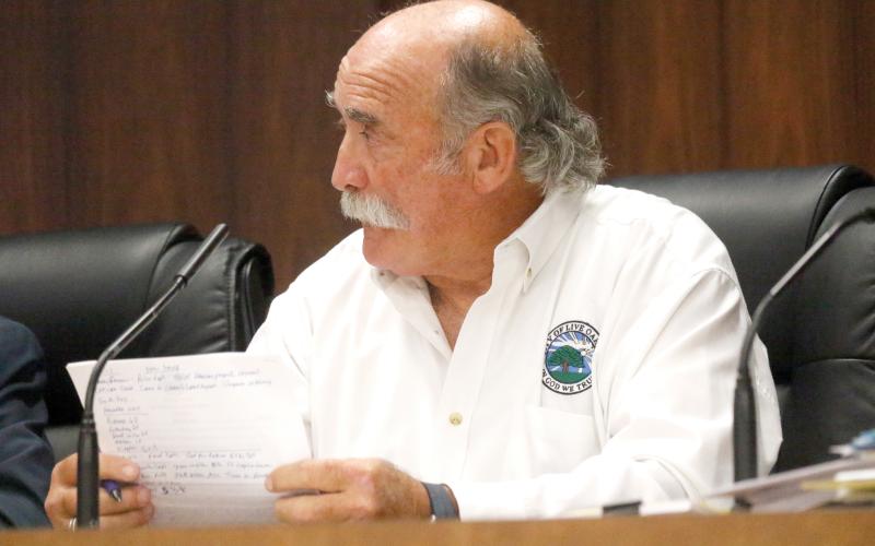Live Oak City Manager Larry Sessions recommended the City Council adopt a reduced millage as its maximum but not the rollback rate to provide flexibility during the budget process. (JAMIE WACHTER/Lake City Reporter)