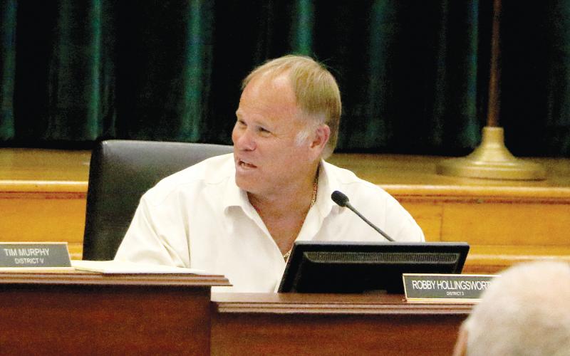Columbia County Commissioner Robby Hollingsworth said the law requiring septic changes, which has been put on hold by a court ruling, would be ‘unmanageable’ for most people. (MORGAN MCMULLEN/Lake City Reporter)