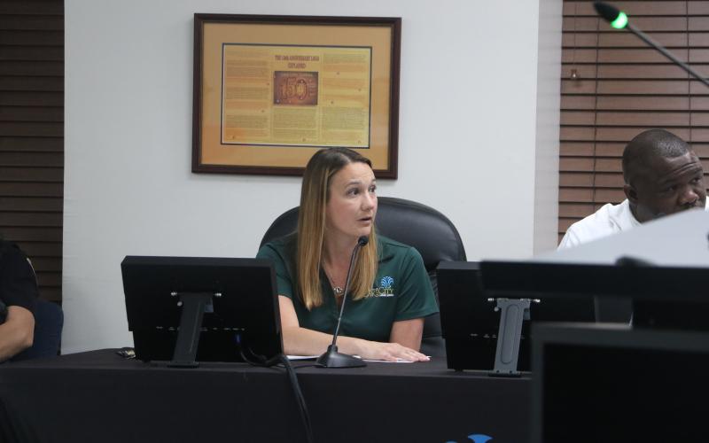 Lake City Finance Director Angie Taylor Moore said city staff recommended going with the highest millage rate at 5.5002. (MORGAN MCMULLEN/Lake City Reporter)