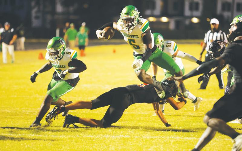 Suwannee receiver MJ Rossin's season ranked among the top 10 in SHS history for receiving yards (818, eighth), touchdowns (10, tied for sixth) and receptions (46, ninth) to help the Bulldogs reach the playoffs. (FILE)