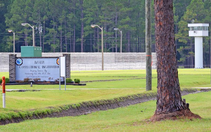 Baker Correctional Institution in Sanderson is set to become an immigrant detention center thanks due its proximity to the Lake City Gateway Airport and the infrastructure already in place at the state facility. (KALEY MANTZ/Fresh Take Florida)