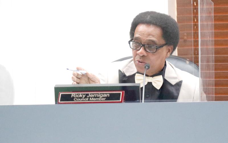 Lake City Councilman Ricky Jernigan echoed City Manager Don Rosenthal’s sentiments when it came time to deciding whether or not to support a raise. (JAMIE WACHTER/Lake City Reporter)