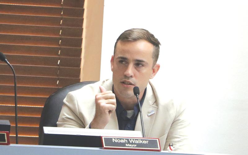 Lake City Mayor Noah Walker said he supported public-private partnerships in trying to accomplish different real estate projects around the city. (MORGAN MCMULLEN/Lake City Reporter)
